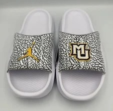 Jordan Franchise Slides Size 11 SMU Marquette PE Elephant Print 10IF2991-144 2