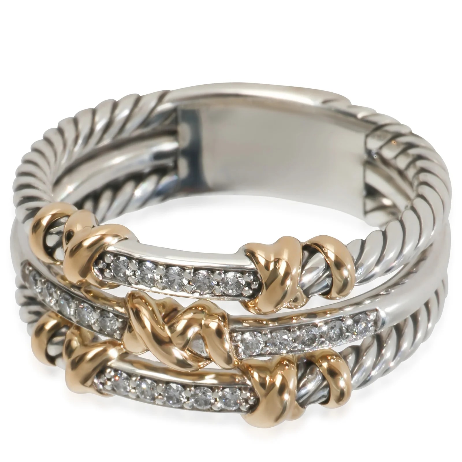 David Yurman — David Yurman Yellow Gold & Petite Helena 3 Row 18k — Jewelry — resale