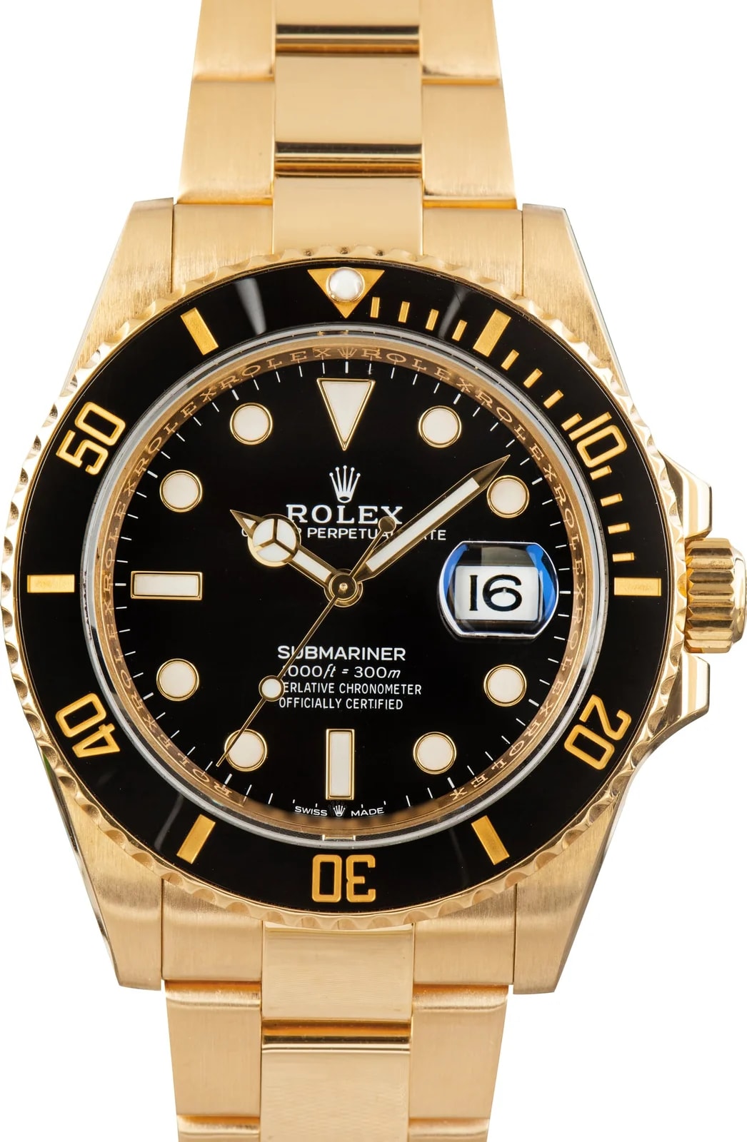 18k Yellow Gold Rolex Submariner Ref 126618LN Black Dial 2