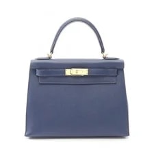 Hermès — Hermes Kelly 28 Z Outside Stitched Encre GHW — Handbag — resale