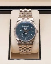 Patek Philippe Annual Calendar 38mm 5396/1G-001 White Gold Blue Dial Bracelet 4