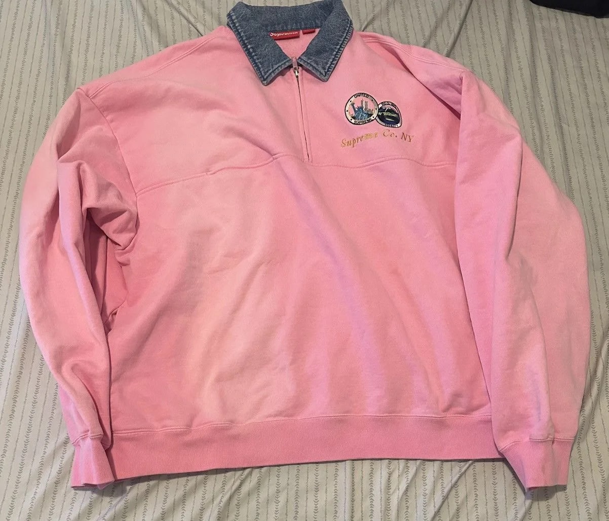 Supreme — Supreme Collar Half Zip Sweatshirt — streetwear — resale