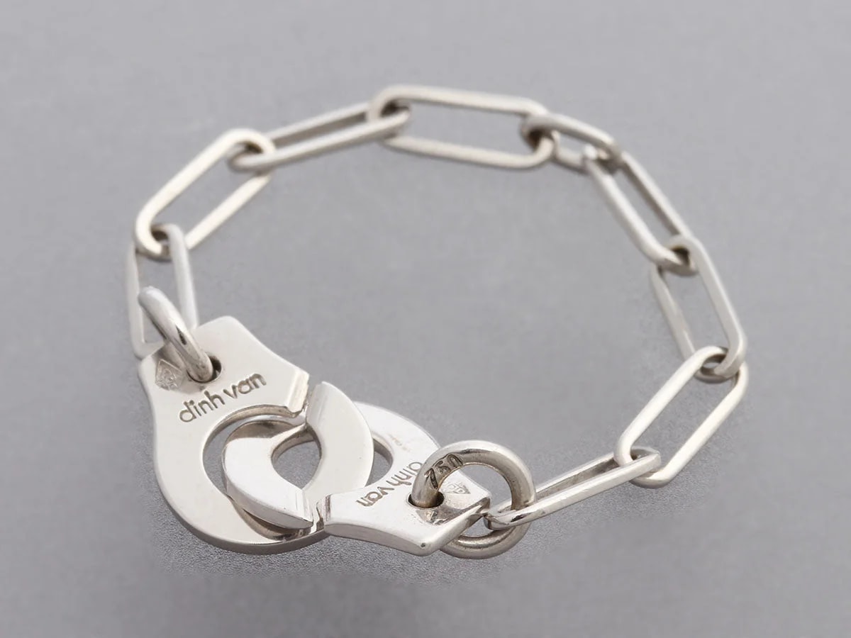 Dinh van 18K White Gold Menottes R7 Chain 3