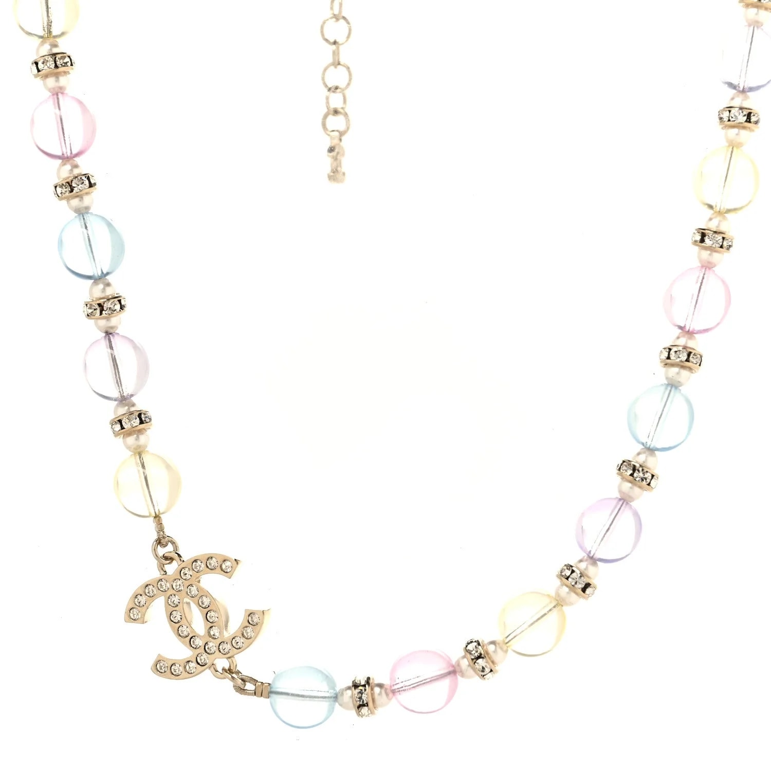 Chanel — Metal Strass Beaded CC Pearly — Jewelry — resale
