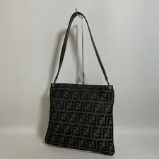 Fendi — Fendi ShoulderBag DarkBrown With Zipper Pockets — Handbag — resale