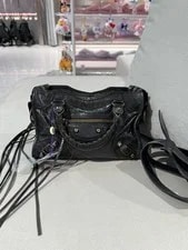 Balenciaga — Balenciaga Mini City Waxed Studs Crossbody Duty Paid — Handbag — resale