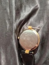 Cartier Must de Swiss Quartz 24mm Vermeil Gold Case Black Leather 2