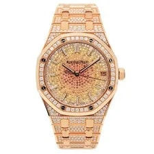 Audemars Piguet — Audemars Piguet Royal Oak 15502OR.ZZ.1222OR.01 18K Rose Gold Diamond — Watch — resale