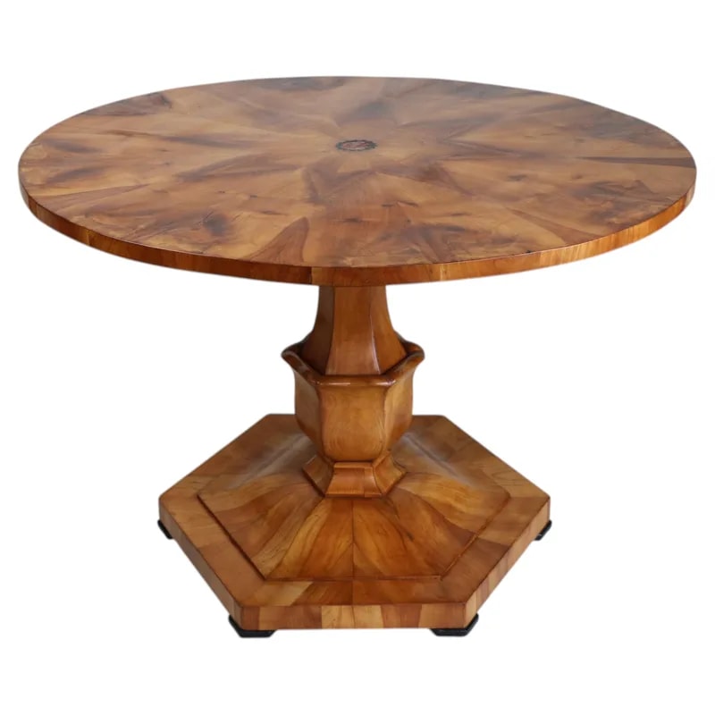 19th Century Exceptional Biedermeier Cherry Pedestal Table, Vienna, c. 1820 — Furniture — resale