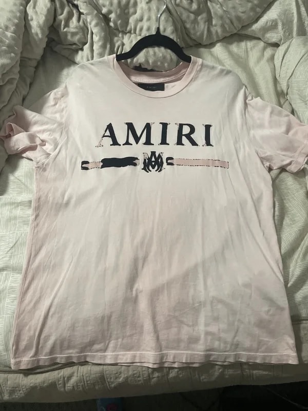 Amiri — Amiri Bar Logo Distressed — streetwear — resale