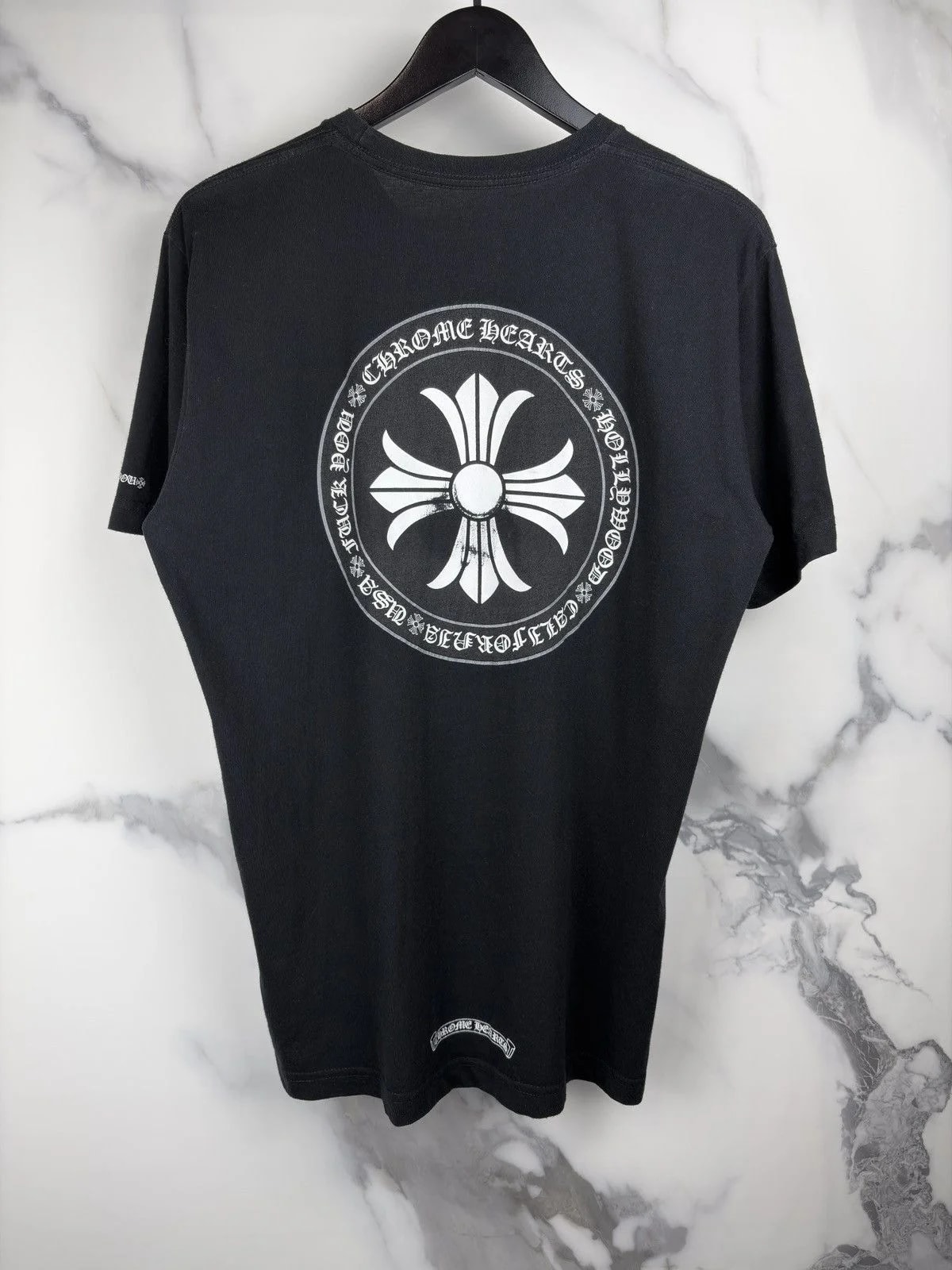 Chrome Hearts — Hearts Plus Cross Circle Logo Pocket Tshirt — Handbag — resale