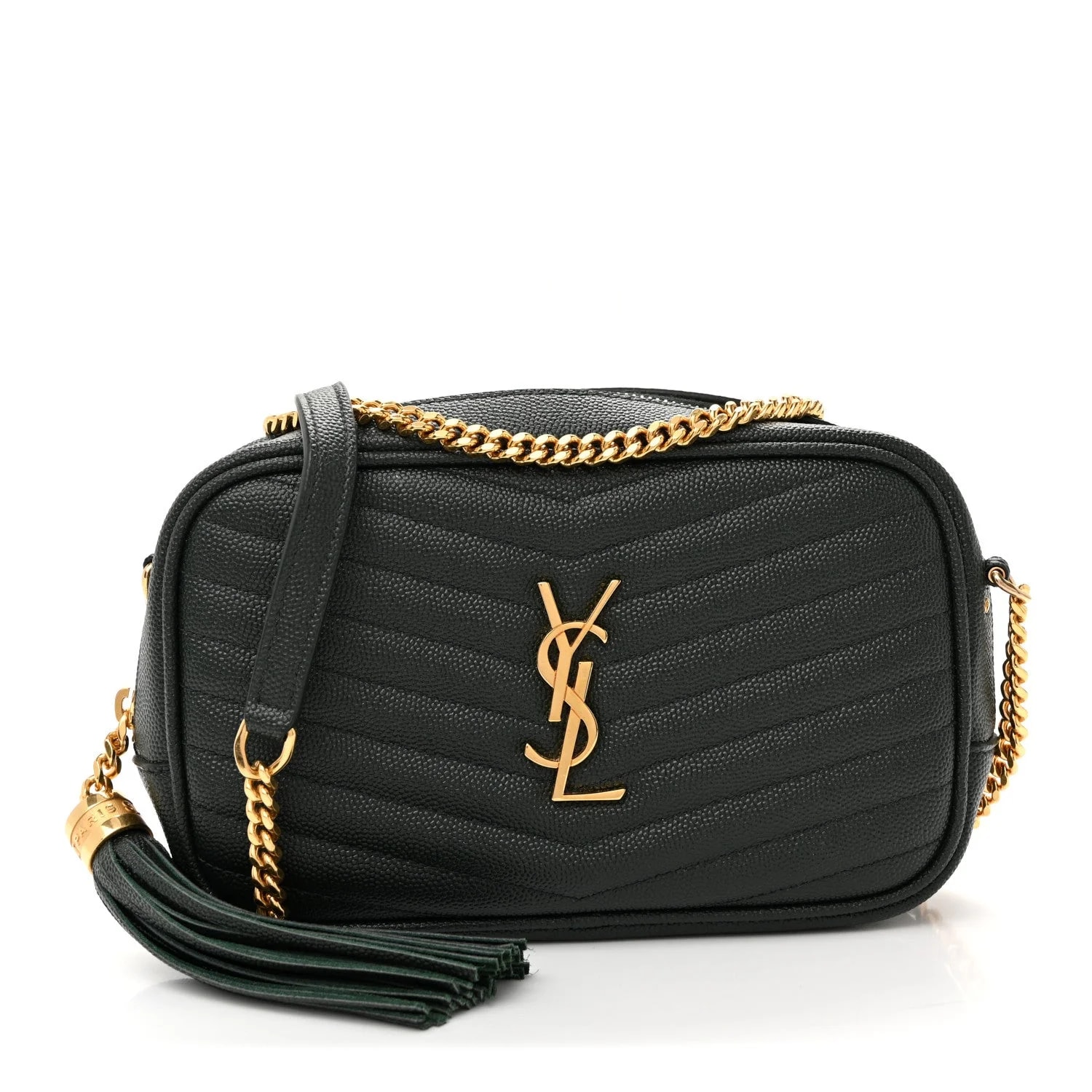 Saint Laurent — Grain de Poudre Mini Lou Camera New Fonce — Handbag — resale