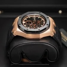 Audemars Piguet 26401RO.OO.A002CA.02 Royal Oak Offshore Black Dial Black Leather 4