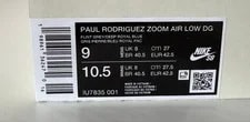 9.0US Nike Sb Paul Rodriguez Zoom Air Low Dg 2