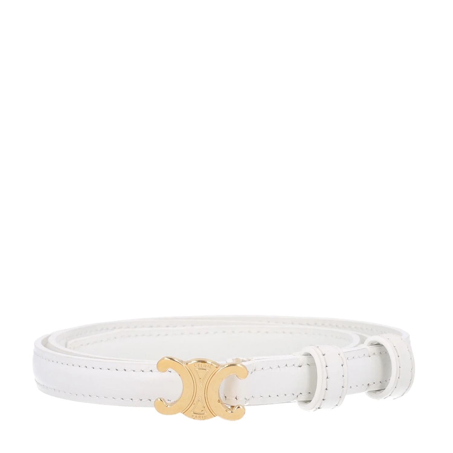 Celine — Box Small 18mm Triomphe Belt 70 28 Rice — Accessory — resale