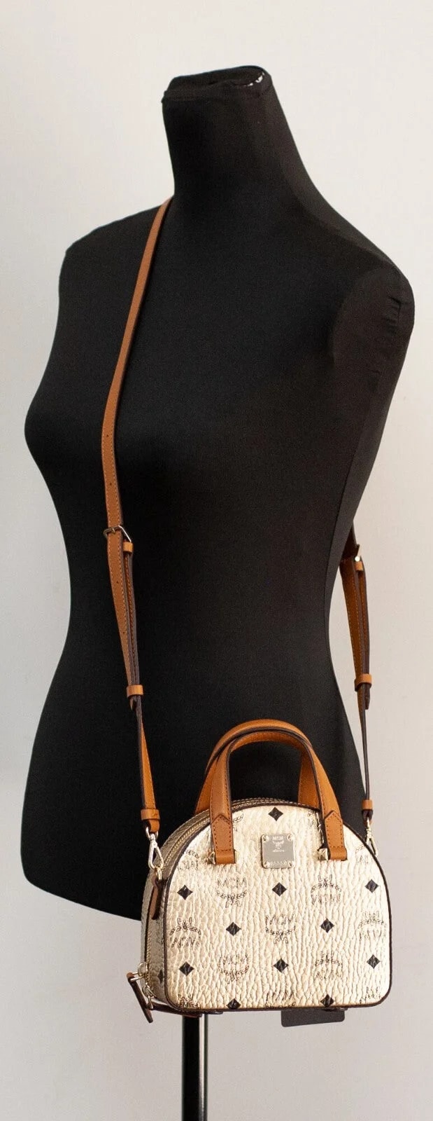MCM Half Moon Mini Round Top Crossbody 2