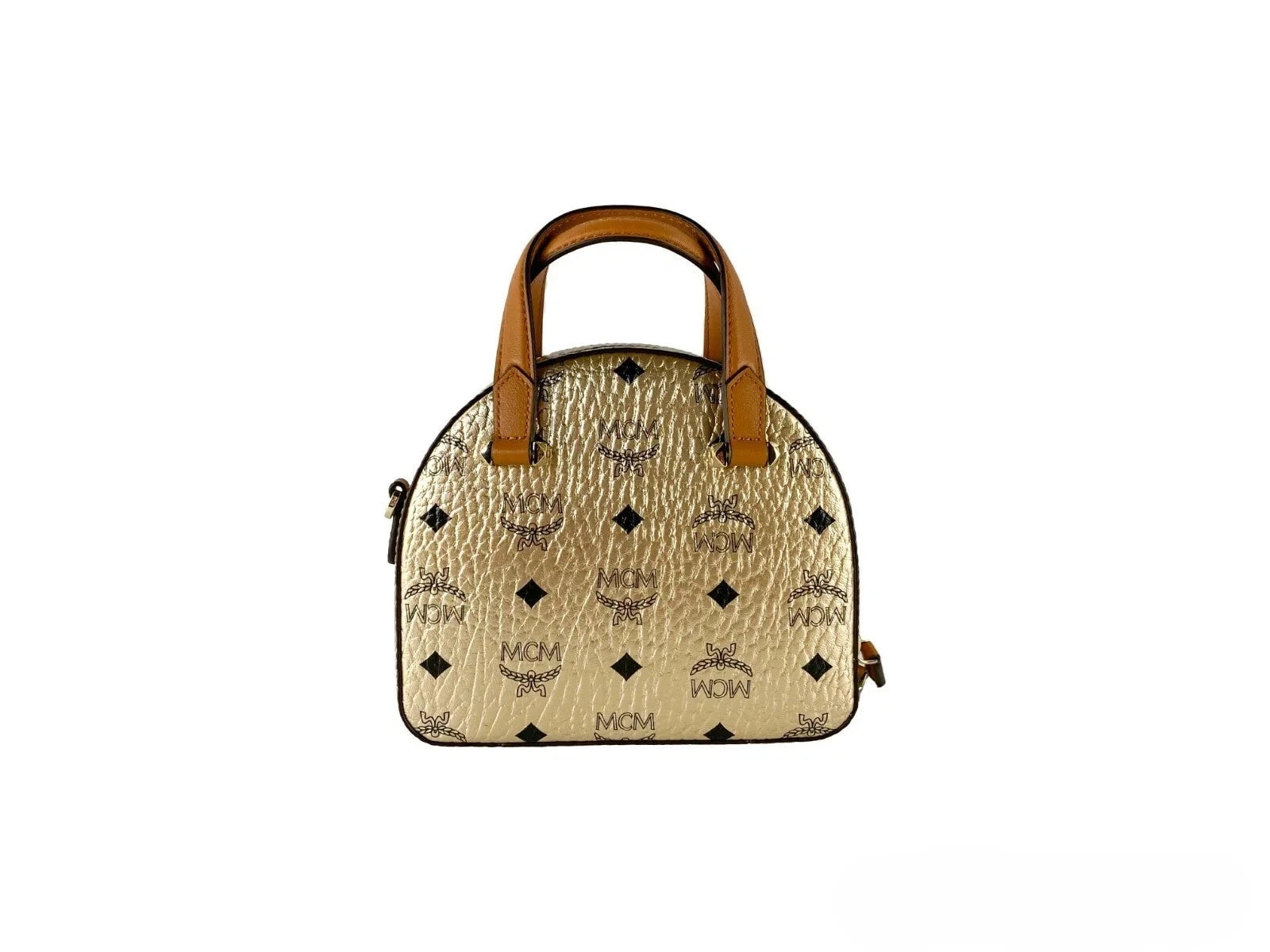 MCM Half Moon Mini Round Top Crossbody 3
