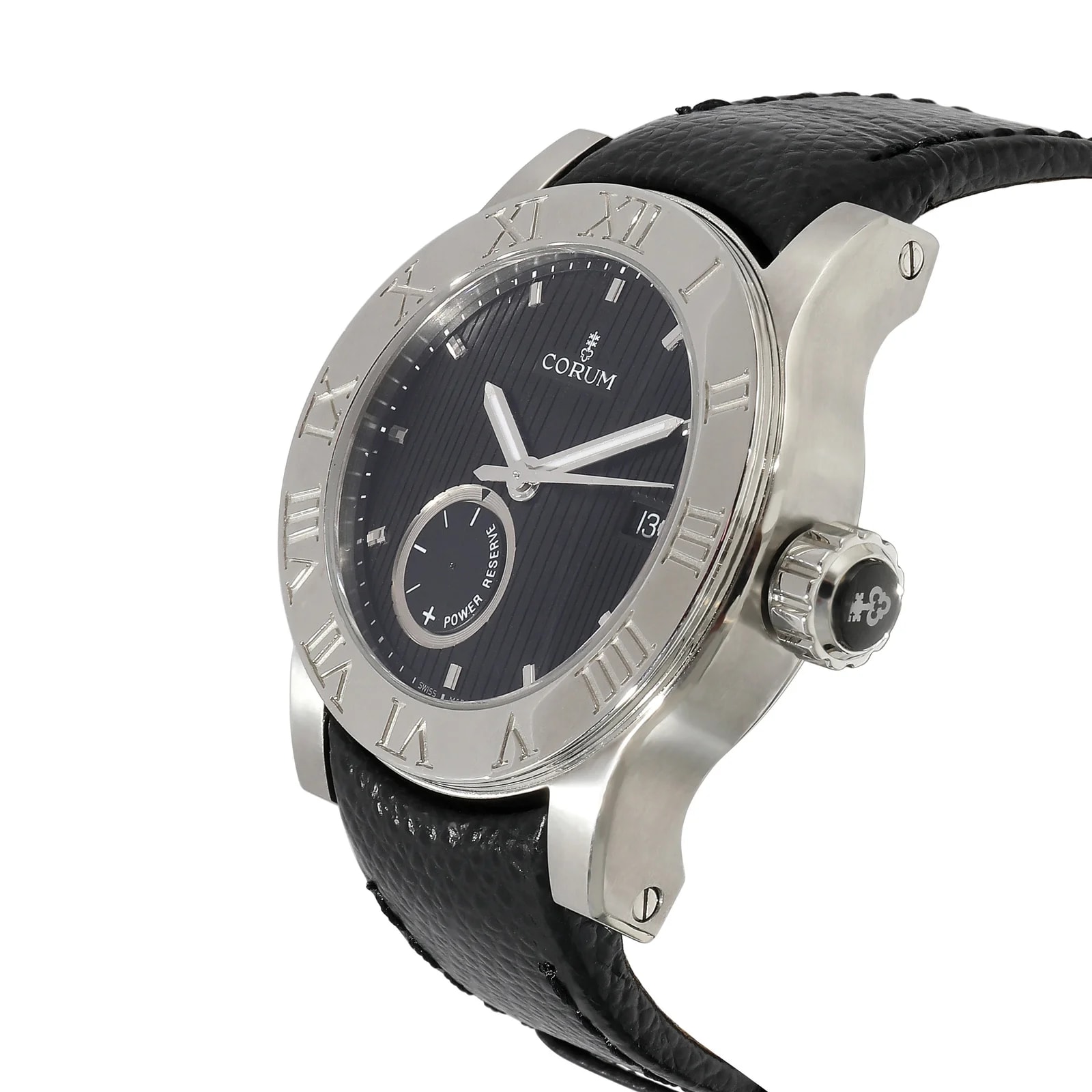 Corum Romulvs 02.0001 Stainless Steel Black Wrist 3