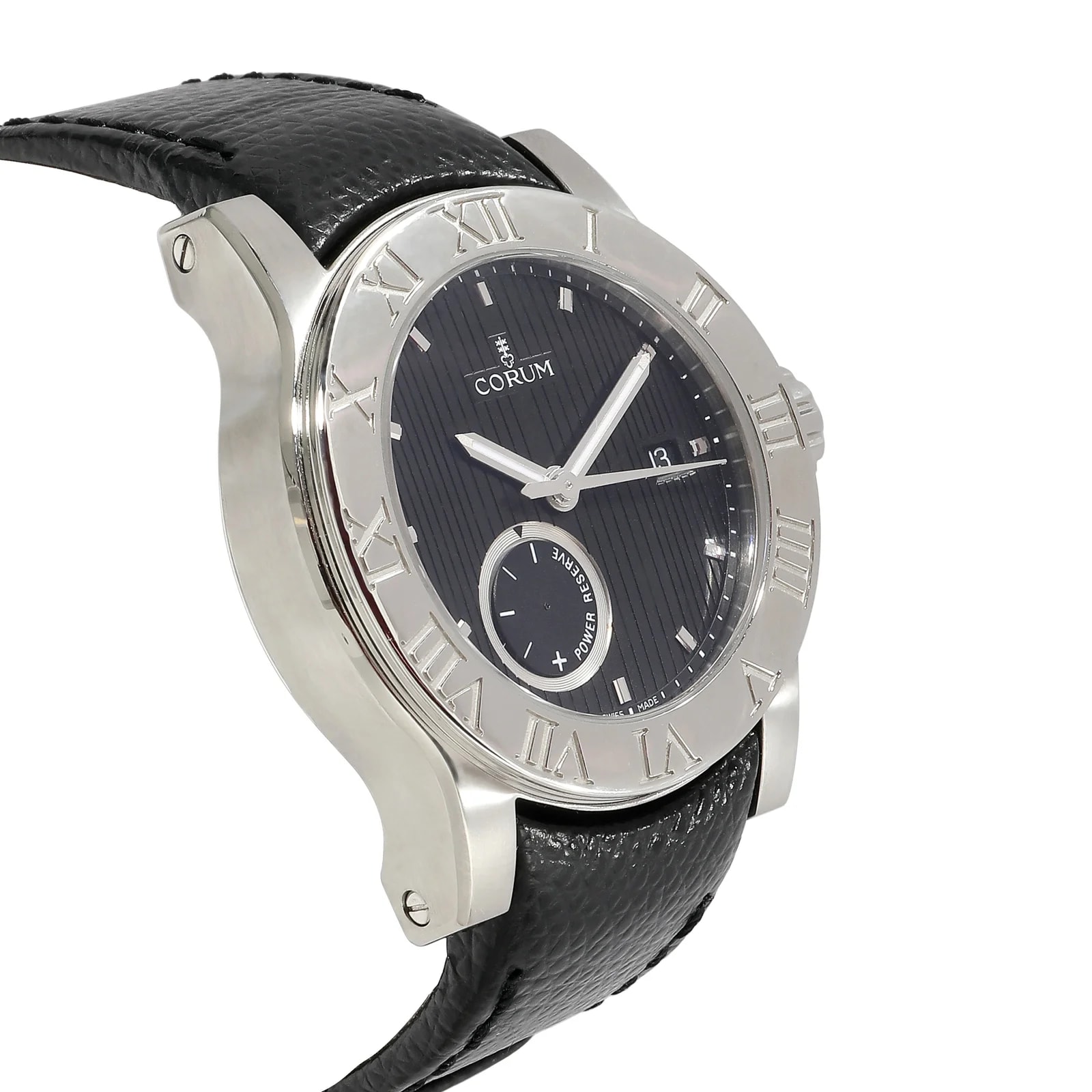 Corum Romulvs 02.0001 Stainless Steel Black Wrist 4