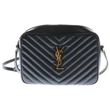 Saint Laurent — Saint Laurent Paris Lou Cassandra Logo Plate V Stitch c275 — Handbag — resale