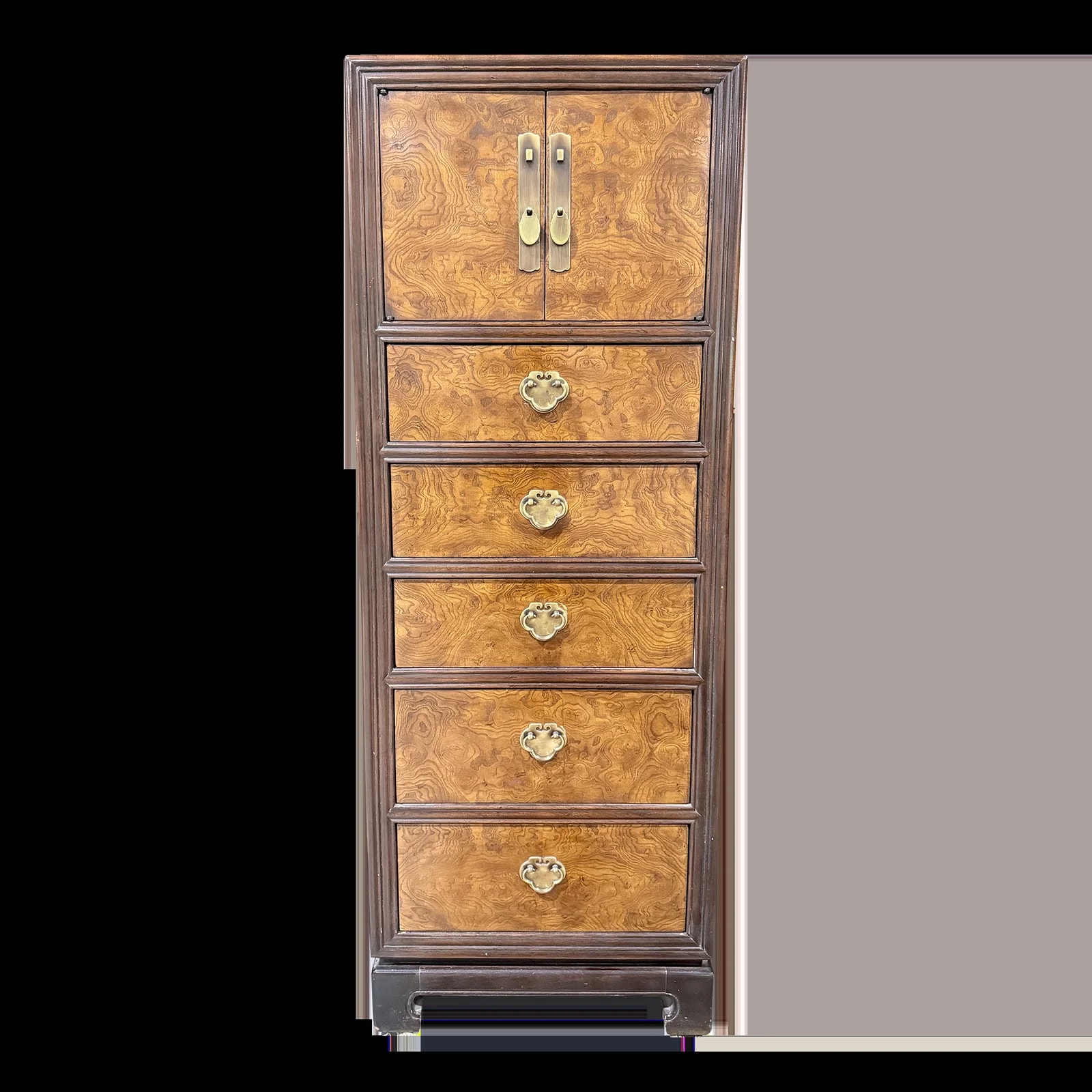 Drexel Heritage — Late 20th Century Drexel Heritage Burlwood Chinoiserie Lingerie Chest — Furniture — resale