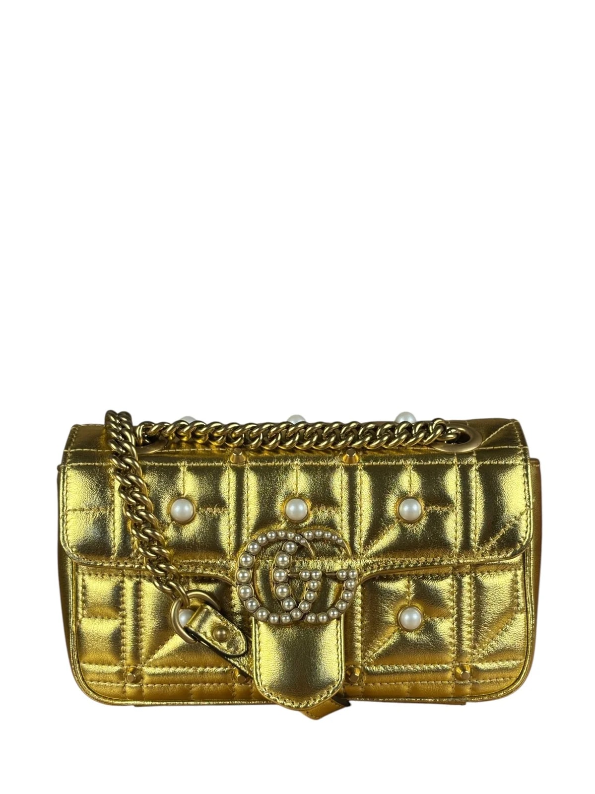 Gucci — Gucci GG Marmont Studded Mini Flap — Handbag — resale