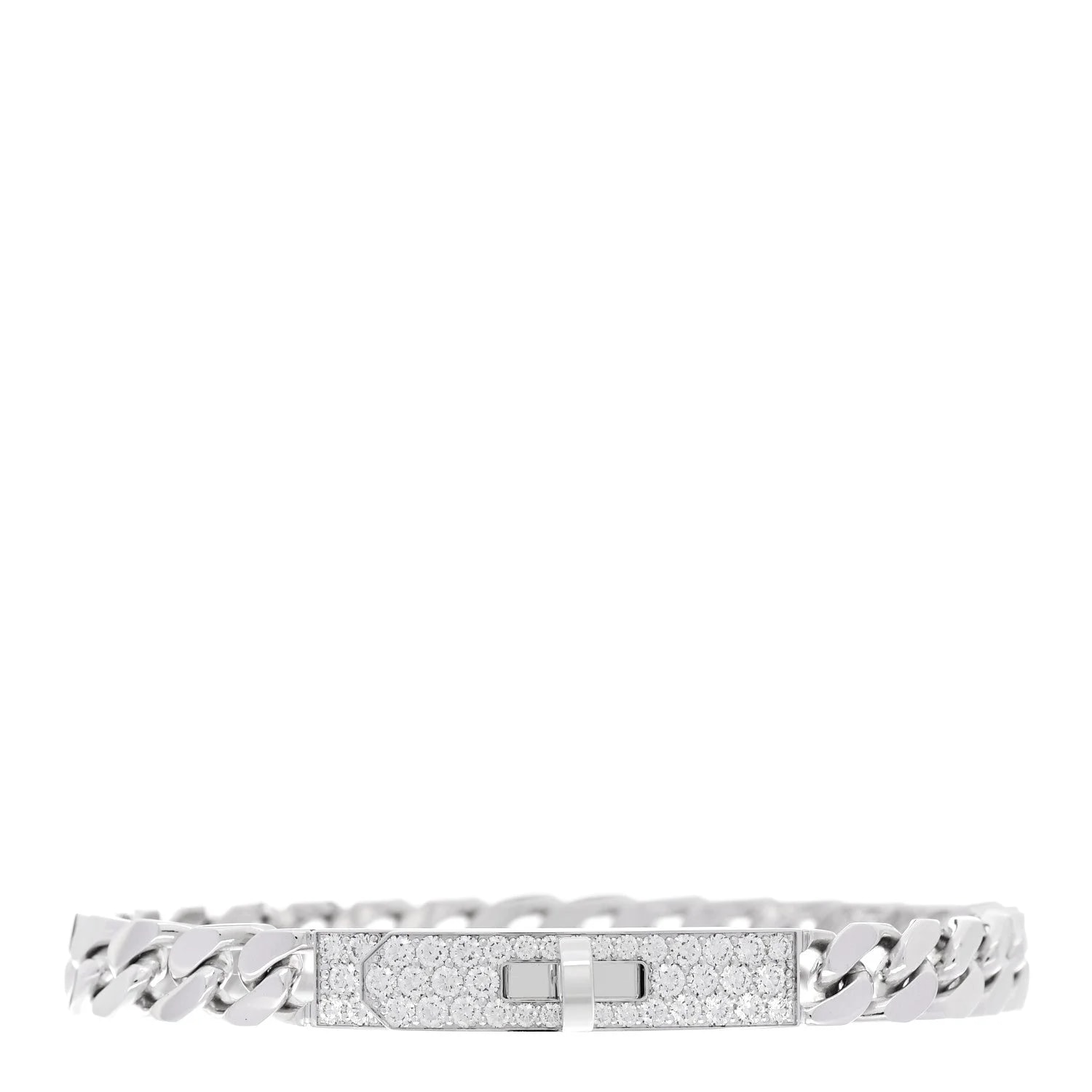 Hermès — 18K White Gold Kelly Gourmette SH — Jewelry — resale