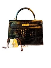 Hermès — Hermès Shiny Porous Kelly 35cm Sellier — Handbag — resale