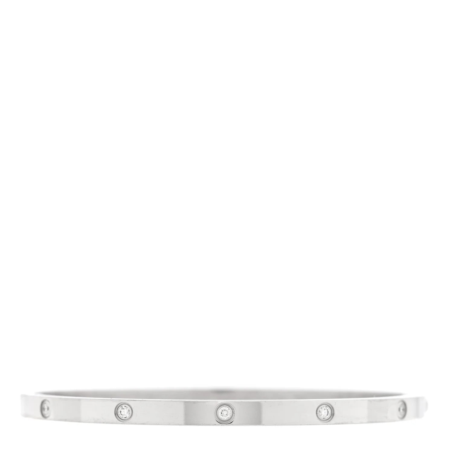 Cartier — 18K White Gold 10 Small Love Bracelet 17 — Jewelry — resale