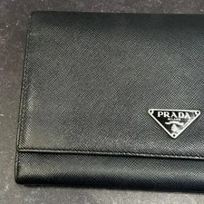 Prada Wallet Folded Wallet Triangle Logo From Japan 4