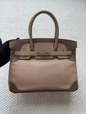 Auth Hermès Birkin30 Ghillies Asphalte Etoupe Tadelakt PHW 2