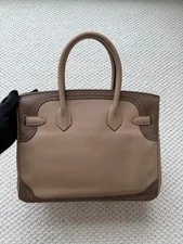 Auth Hermès Birkin30 Ghillies Asphalte Etoupe Tadelakt PHW 3