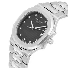 Patek Philippe Nautilus Quartz 33mm Black Dial Stainless Steel 3900/1 B... 3
