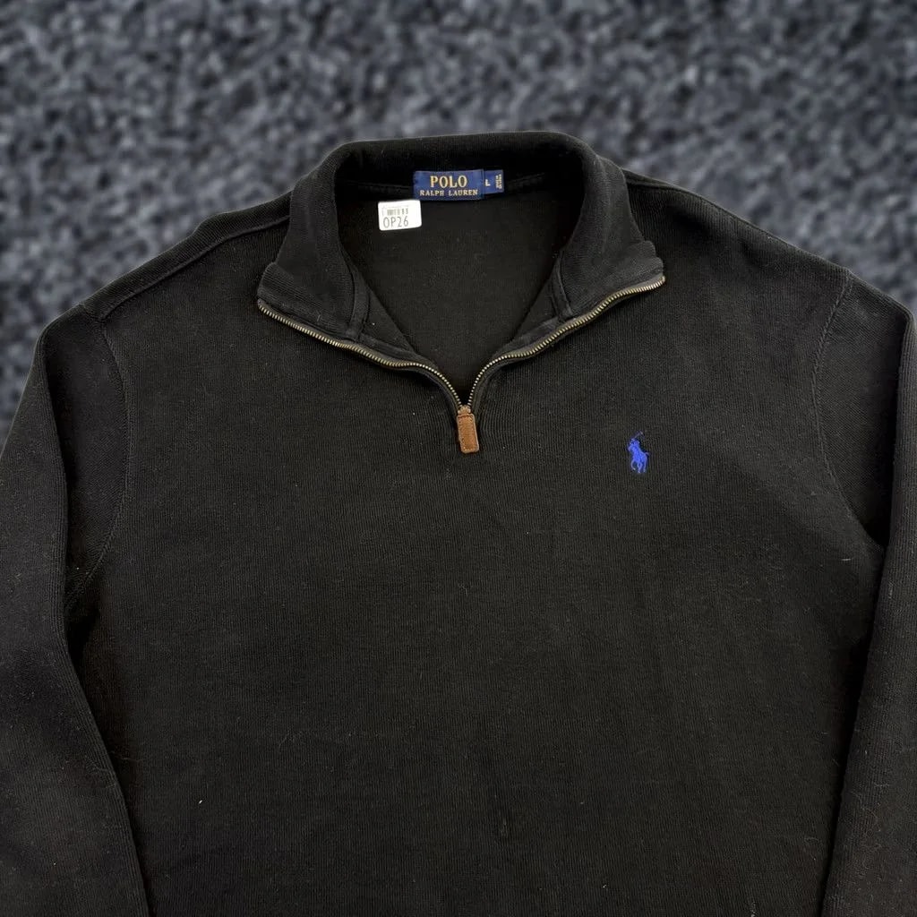 Polo Ralph Lauren — Polo Ralph Lauren Sweater Large 1/4 Zip Mock Neck Pullover Pony Logo — streetwear — resale