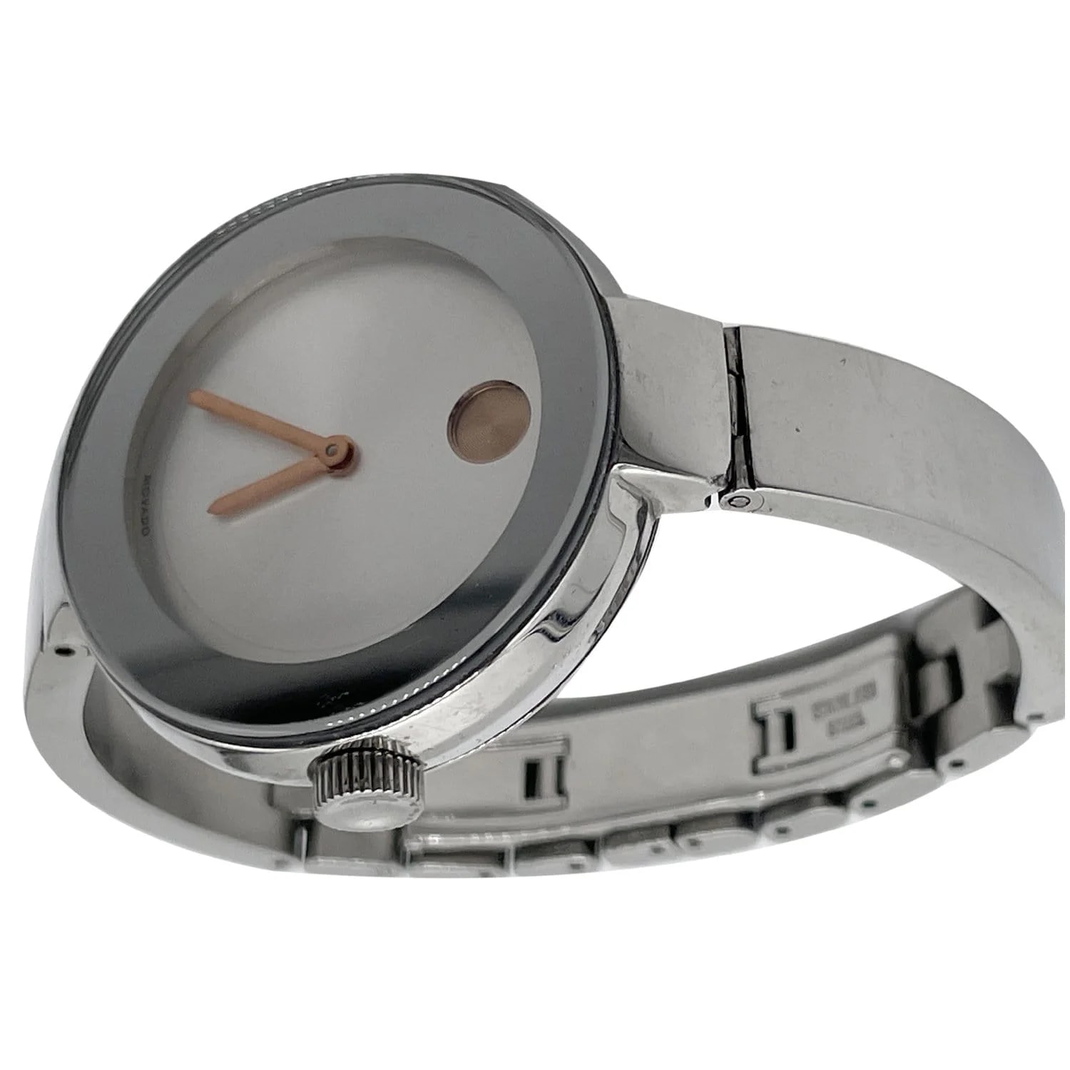 Movado Bold Bangle Swiss Bracelet SS Silver Dial 33MM 4