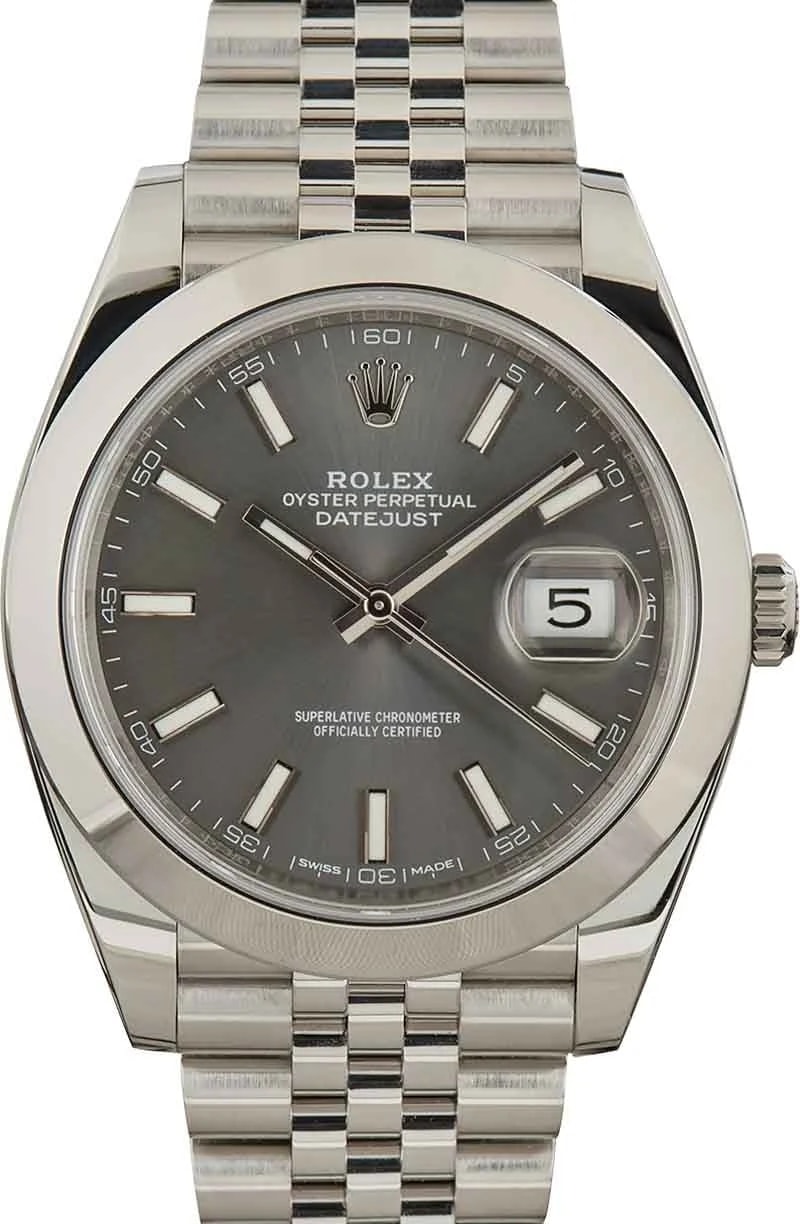 Rolex Datejust 41 Ref 126300 Slate Chromalight Dial 2