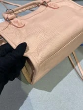 Authentic Balenciaga Mini City Waxed Top Handle Sakura 4