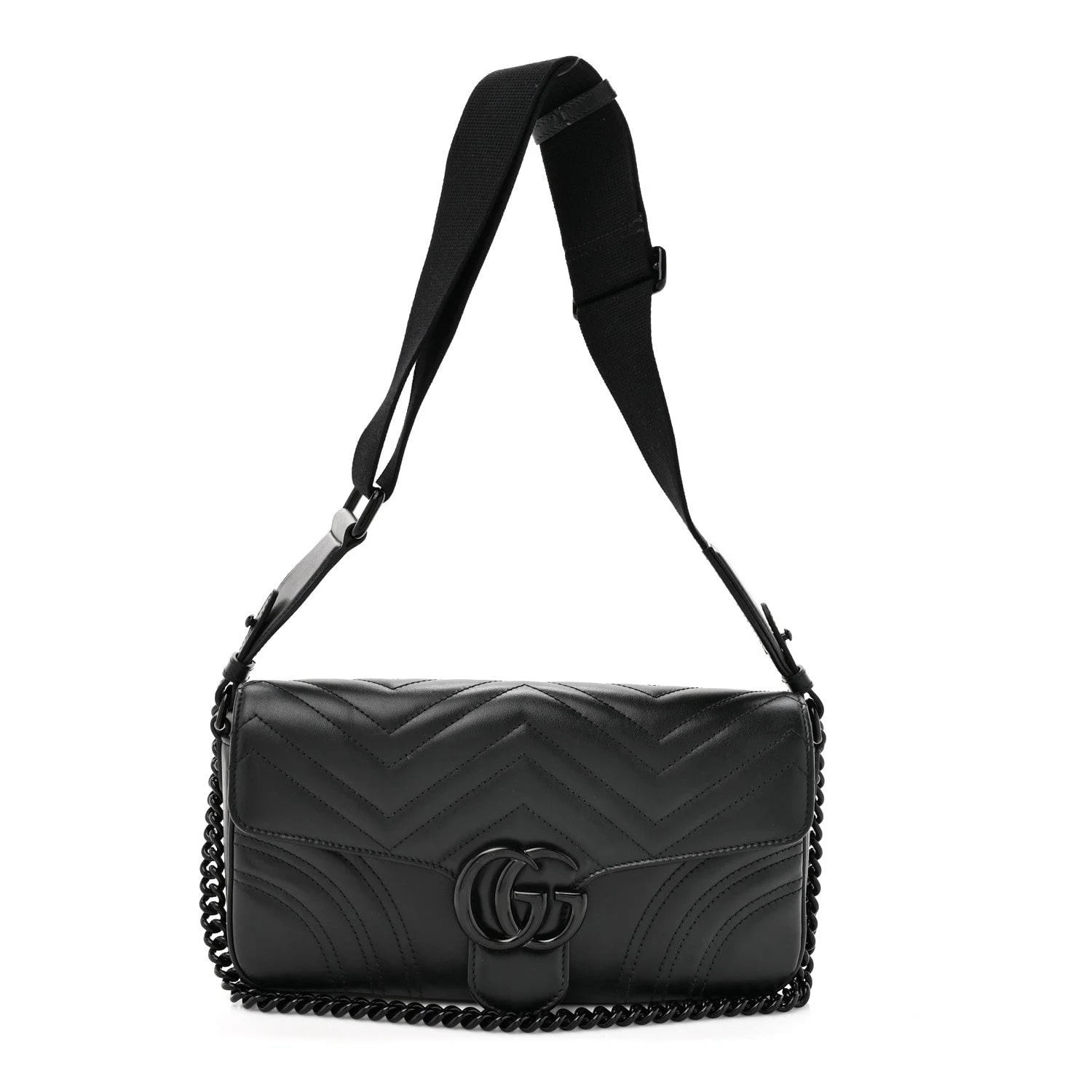 Gucci — Matelasse Monochrome GG Marmont Crossbody — Handbag — resale