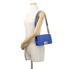 Chanel Boy Small Matelassé Coco Mark #TZB515 4