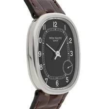 Patek Philippe Golden Ellipse White Gold Auto Black Dial Strap 5028G-001 3