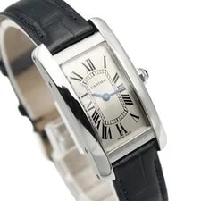 Cartier Tank Americaine SM WSTA0043 34.8mm Silver Dial #TGW193 2