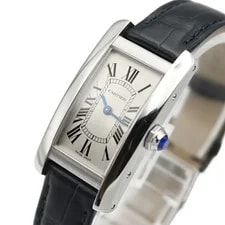 Cartier Tank Americaine SM WSTA0043 34.8mm Silver Dial #TGW193 3