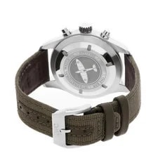 IWC Pilot's Chronograph Spitfire SS Auto 41mm Black Dial Strap IW3879-01 4