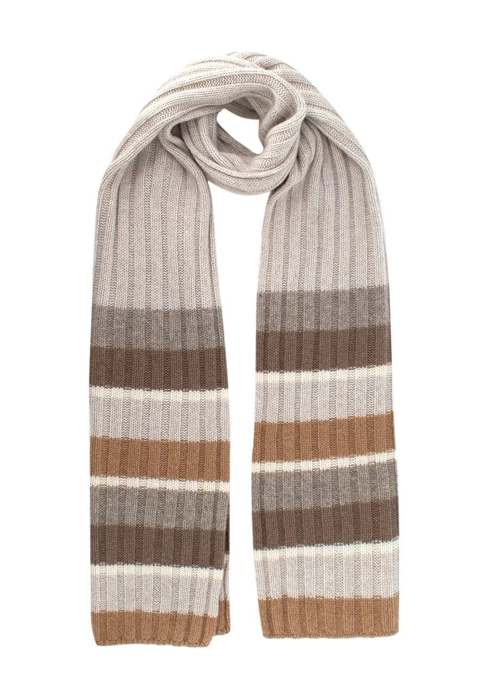 Loro Piana Tonal Striped Hat & Scarf 4