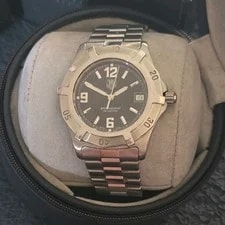 TAG Heuer Professional Quartz 200m Black Dial Date SS Bracelet w/Box 4