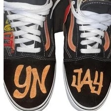 Vans Old Skool 14 Custom YN Jay Coochie Man Hand Painted 507698 3