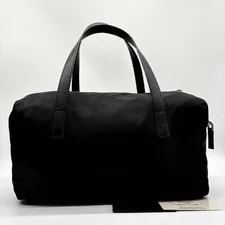 Prada Mini Boston Triangle Logo Tag Auth 3