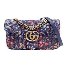 Gucci — Gucci GG Marmont Floral Cotton Fabric — Handbag — resale