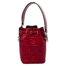 Fendi Montresor Mini 8BS010 Embossed Drawstring Auth 2