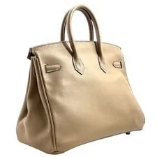 Hermes Birkin 25 X Stamp Etoupe With Dust Keys Rain #OK192 3